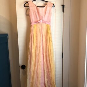 Pastel Pink & Sun Yellow Gown